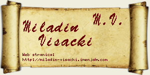 Miladin Višacki vizit kartica